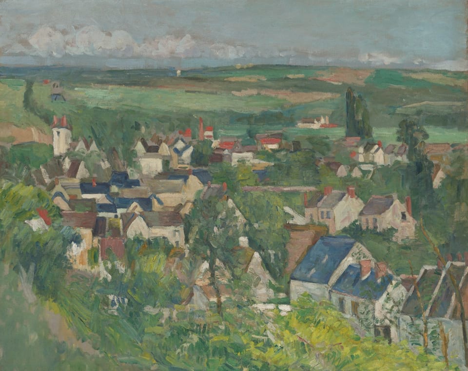 Auvers, Panoramic View by Paul Cezanne, oil on canvas